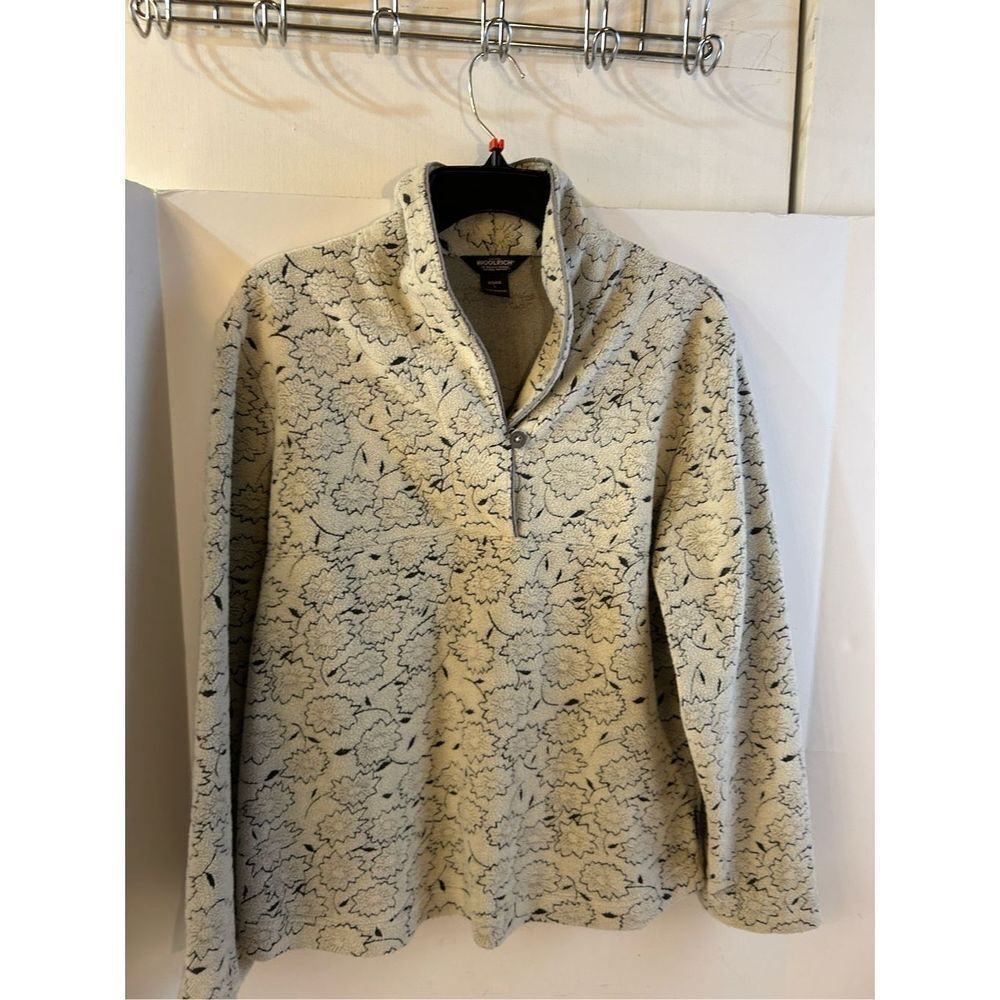 Woolrich winter button top shirt flower pattern print‎ large #7088